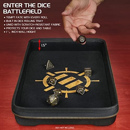 Enhance Gaming organiseur de dés XL - Plateau à dés RPG multicolore-3