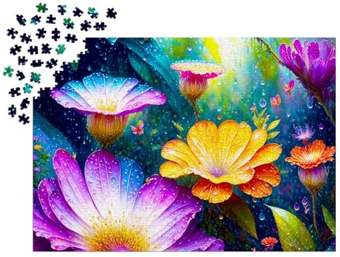 Enjoy Puzzle legpuzzel Flowers in the Rain - 1000 stukjes volwassenen-3