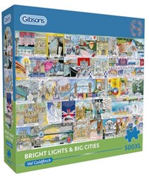 Gibsons puzzel Bright Lights & Big Cities - 500XL stukjes - educatief