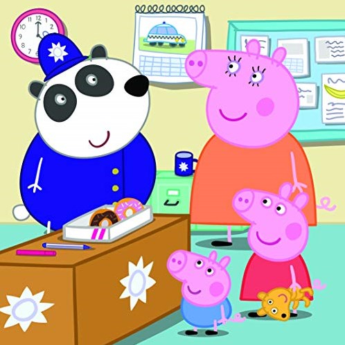 Dino Peppa Pig puzzelset - 3 legpuzzels van 55 stukjes karton-3
