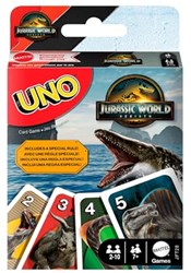 Mattel UNO kaartspel Jurassic World Rebirth - familiespel met dino's