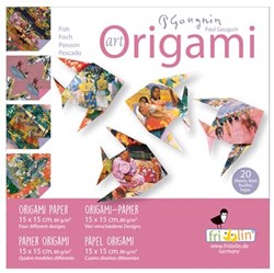 Fridolin jouet origami Gauguin poissons carton créatif