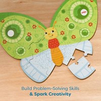 Haba puzzel dieren 2-in-1 Vlinder karton kleurrijk voor kinderen-3