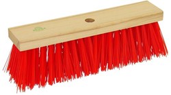 Luva straatbezem buitenbezem rood groen 36 cm FSC kunststof