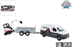 Kids GLOBE Volkswagen speelgoedauto VW Transporter 27cm grijs