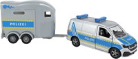 Kids GLOBE politie speelgoedauto VW Transporter met paardentrailer 28,5cm-2