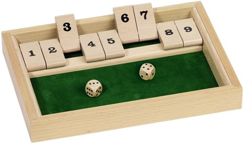 Goki houten dobbelspel Shut the Box educatief spel