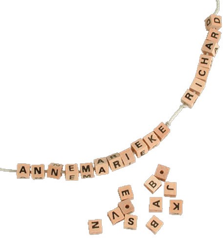 Goki perles alphabet en bois set de 300 perles jouet éducatif-2