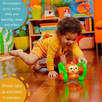 Bright Starts jouet singe roulant avec lumières et sons pour bébés