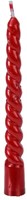 Decoris bougies de sapin de Noël rouges Swirl lot de 8 - décoration de Noël