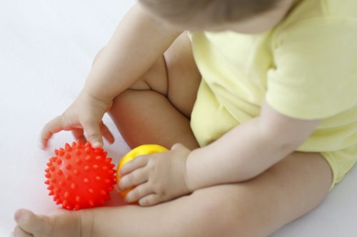 Mom's Care SENSORY TOYS Massage ball in bag - 1 pcs. - red 8