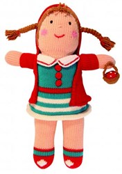 Global Affairs knuffel gebreide pop Roos 36 cm biologisch katoen