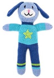 Global Affairs knuffel hond jongen gebreid 24 cm pluche speelgoed
