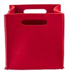 Global Affairs Bewaarbox vilt 20x20 cm rood