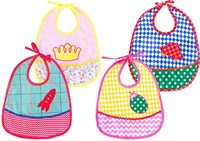 Global Affairs slabbetje badstof set van 4 kleurrijk babyaccessoire
