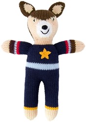 Global Affairs Knuffel gebreid hert jongen 24 cm