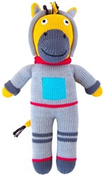 Global Affairs peluche girafe Spaceman tricotée 36 cm - set jouet