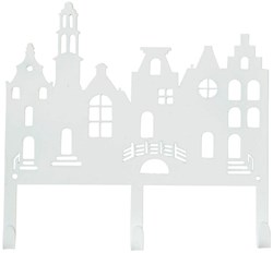 Global Affairs kapstok metaal grachtenpanden wit voor kinderkamer decoratie