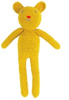 Global Affairs peluche ours crochet Bobby jaune - lot de 3 - coton bio