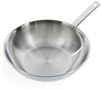 Wokpan RVS Bright 28 cm - zilver - zonder anti-aanbaklaag