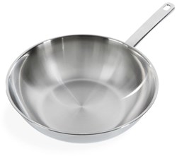 Wokpan RVS Bright 28 cm - zilver - zonder anti-aanbaklaag