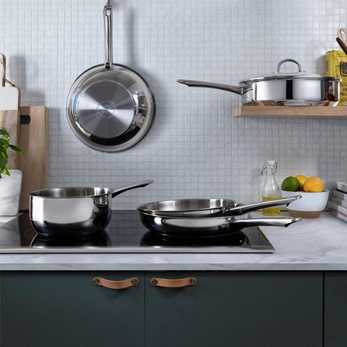 Wokpan RVS Bright 28 cm - zilver - zonder anti-aanbaklaag-2