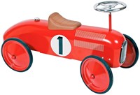Goki voiture porteur rouge rétro jouet enfant avec pneus en caoutchouc-2