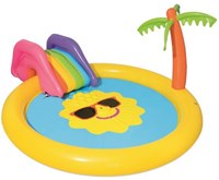 Bestway speelzwembad spraypool met glijbaan 237x201x104cm vinyl