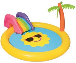 Bestway speelzwembad spraypool met glijbaan 237x201x104cm vinyl
