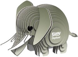 Eugy 3D puzzel olifant - kartonnen dierenmodel speelgoed