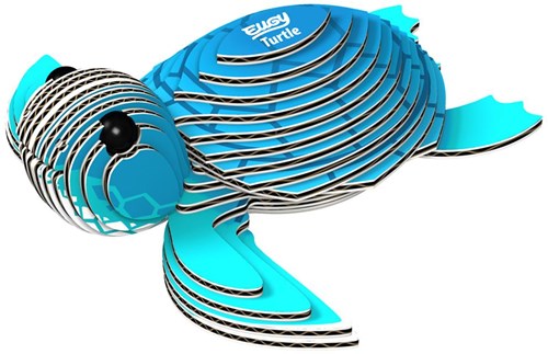 Eugy 3D puzzel schildpad - duurzaam kartonnen bouwpakket dier