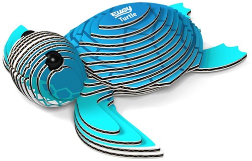 Eugy 3D puzzel schildpad - duurzaam kartonnen bouwpakket dier-2