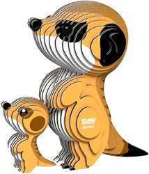 Eugy 3D-puzzel stokstaartje karton kleurrijk dieren speelgoed