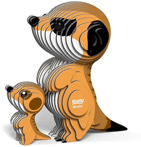 Eugy 3D-puzzel stokstaartje karton kleurrijk dieren speelgoed-2