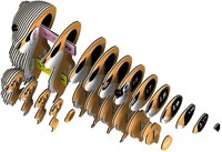 Eugy 3D-puzzel stokstaartje karton kleurrijk dieren speelgoed-3