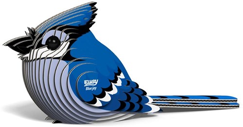 Eugy 3D puzzel - Blauwe Gaai - milieuvriendelijk karton speelgoed-2