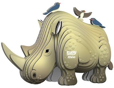 Eugy 3D Puzzel - Neushoorn - Dierenpuzzel - Creatief Speelgoed-2
