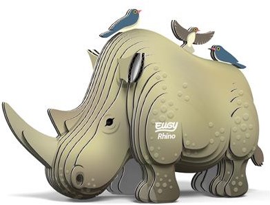 Eugy 3D Puzzel - Neushoorn - Dierenpuzzel - Creatief Speelgoed-3