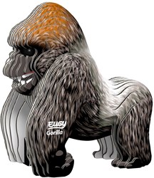 Eugy 3D-puzzel Gorilla - milieuvriendelijk karton speelgoed