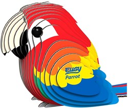 Eugy 3D puzzel papegaai - kartonnen bouwset - duurzaam speelgoed