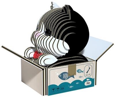 Eugy 3D puzzel kat - Tuxedo - duurzaam karton - dieren speelgoed-2