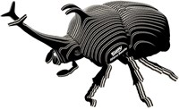 Eugy 3D puzzel - Neushoornkever kartonnen bouwpakket speelgoed