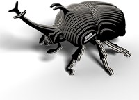 Eugy 3D puzzel - Neushoornkever kartonnen bouwpakket speelgoed-2