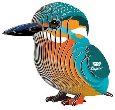 Eugy 3D puzzel ijsvogel - kartonnen bouwpakket voor kinderen-2