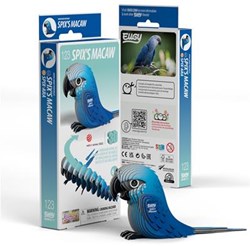 Eugy puzzle 3D Ara de Spix - kit créatif en carton éducatif