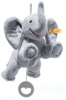 Steiff pluche muziekdoos Ellie olifant, lichtgrijs - 25 cm knuffel