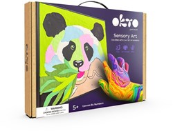 Okto kleuren op nummers dieren panda - sensorisch speelgoed kunst