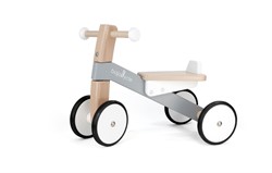 Bajo draisienne en bois ride-on blanc-gris pour enfants