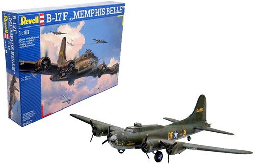 Revell modelbouw vliegtuig B-17F Memphis Belle - 1:48 schaal - plastic bouwpakket-2