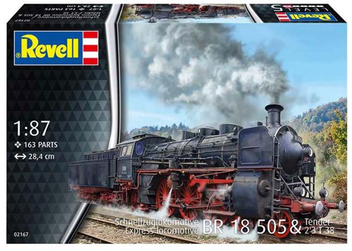 Revell modelbouwpakket stoomlocomotief 1:87 - 163 onderdelen trein